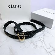 Celine belt cowhide leather black 2cm - 5