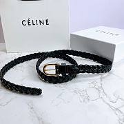 Celine belt cowhide leather black 2cm - 4