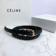 Celine belt cowhide leather black 2cm - 3