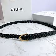 Celine belt cowhide leather black 2cm - 2