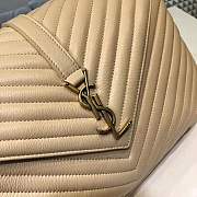 YSL Collège large in quilted leather beige 32cm - 2