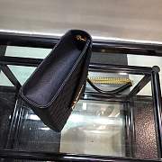 YSL Envelope large bag in mix matelassé grain de poudre embossed leather black 31cm - 4