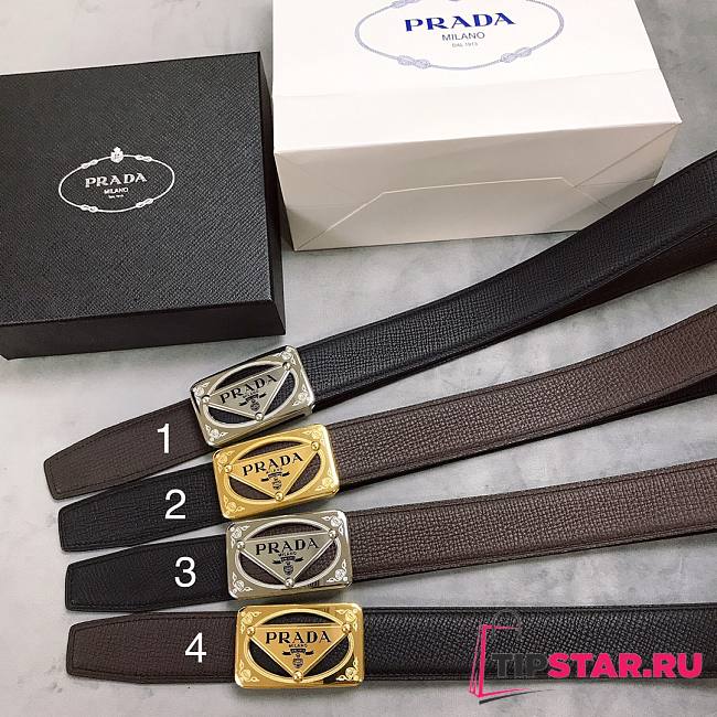 Prada leather belt 3.8cm - 1