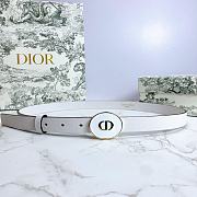 Dior Teddy-D belt white smooth calfskin 2cm - 1