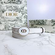 Dior Teddy-D belt white smooth calfskin 2cm - 6