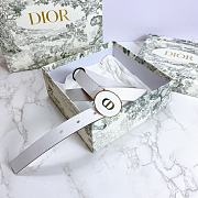 Dior Teddy-D belt white smooth calfskin 2cm - 3
