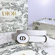 Dior Teddy-D belt white smooth calfskin 2cm - 2