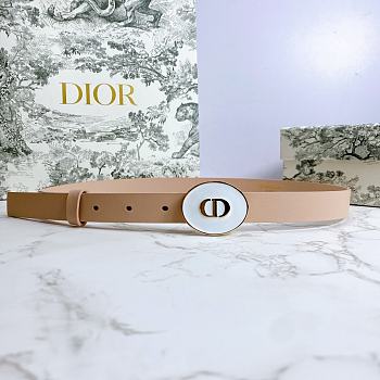 Dior Teddy-D belt beige smooth calfskin 2cm