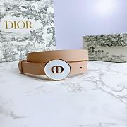 Dior Teddy-D belt beige smooth calfskin 2cm - 6