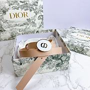 Dior Teddy-D belt beige smooth calfskin 2cm - 5