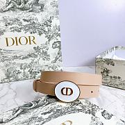 Dior Teddy-D belt beige smooth calfskin 2cm - 3