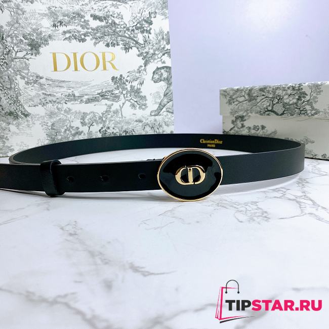 Dior Teddy-D belt black smooth calfskin 2cm - 1