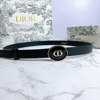 Dior Teddy-D belt black smooth calfskin 2cm