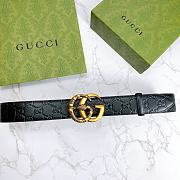 Gucci Leather belt with double G buckle with snake - 2