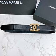 Chanel leather belt in black 3cm 000 - 1