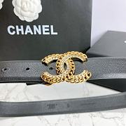 Chanel leather belt in black 3cm 000 - 3