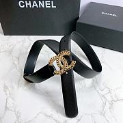 Chanel leather belt in black 3cm 000 - 2