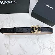 Chanel leather belt in black 3cm 001 - 1
