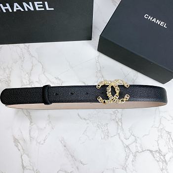 Chanel leather belt in black 3cm 001