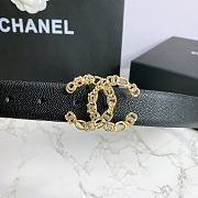 Chanel leather belt in black 3cm 001 - 2