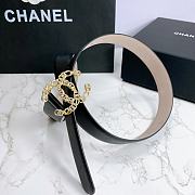 Chanel leather belt in black 3cm 001 - 3