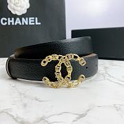 Chanel leather belt in black 3cm 001 - 4