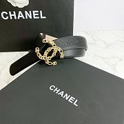 Chanel leather belt in black 3cm 001 - 5
