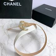 Chanel leather belt in white 3cm 001 - 2