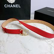 Chanel leather belt in red 3cm 001 - 5