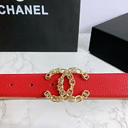 Chanel leather belt in red 3cm 001 - 3