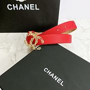 Chanel leather belt in red 3cm 001 - 2