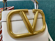 Valentino Supervee calfskin handbag white 20cm - 6