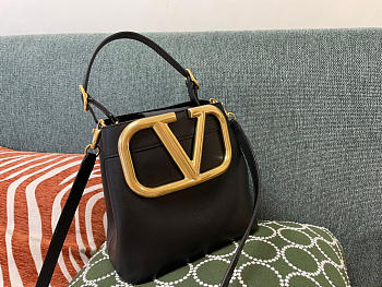 Valentino Supervee calfskin handbag black 20cm