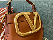 Valentino Supervee calfskin handbag brown 20cm - 4