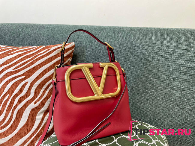 Valentino Supervee calfskin handbag red 20cm - 1