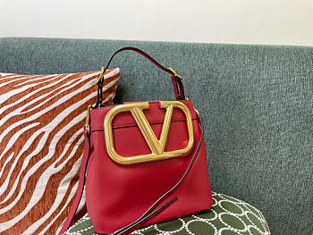 Valentino Supervee calfskin handbag red 20cm