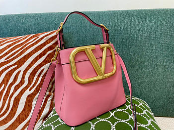 Valentino Supervee calfskin handbag pink 20cm