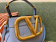 Valentino Supervee calfskin handbag blue 20cm - 5