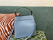 Valentino Supervee calfskin handbag blue 20cm - 3