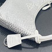 Prada Satin mini-bag with artificial crystals in white 22cm - 3