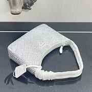 Prada Satin mini-bag with artificial crystals in white 22cm - 2