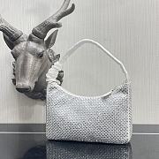 Prada Satin mini-bag with artificial crystals in white 22cm - 6