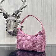 Prada Satin mini-bag with artificial crystals in pink 22cm - 6