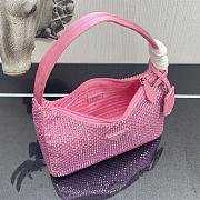 Prada Satin mini-bag with artificial crystals in pink 22cm - 5
