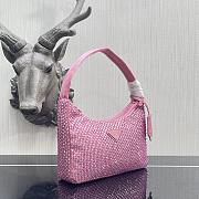 Prada Satin mini-bag with artificial crystals in pink 22cm - 4