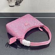 Prada Satin mini-bag with artificial crystals in pink 22cm - 3