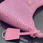 Prada Satin mini-bag with artificial crystals in pink 22cm - 2