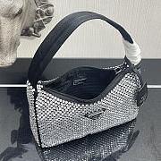 Prada Satin mini-bag with artificial crystals in black 22cm - 2