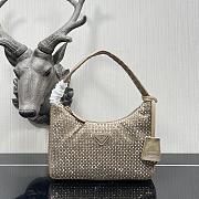 Prada Satin mini-bag with artificial crystals in beige 22cm - 1