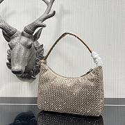 Prada Satin mini-bag with artificial crystals in beige 22cm - 5